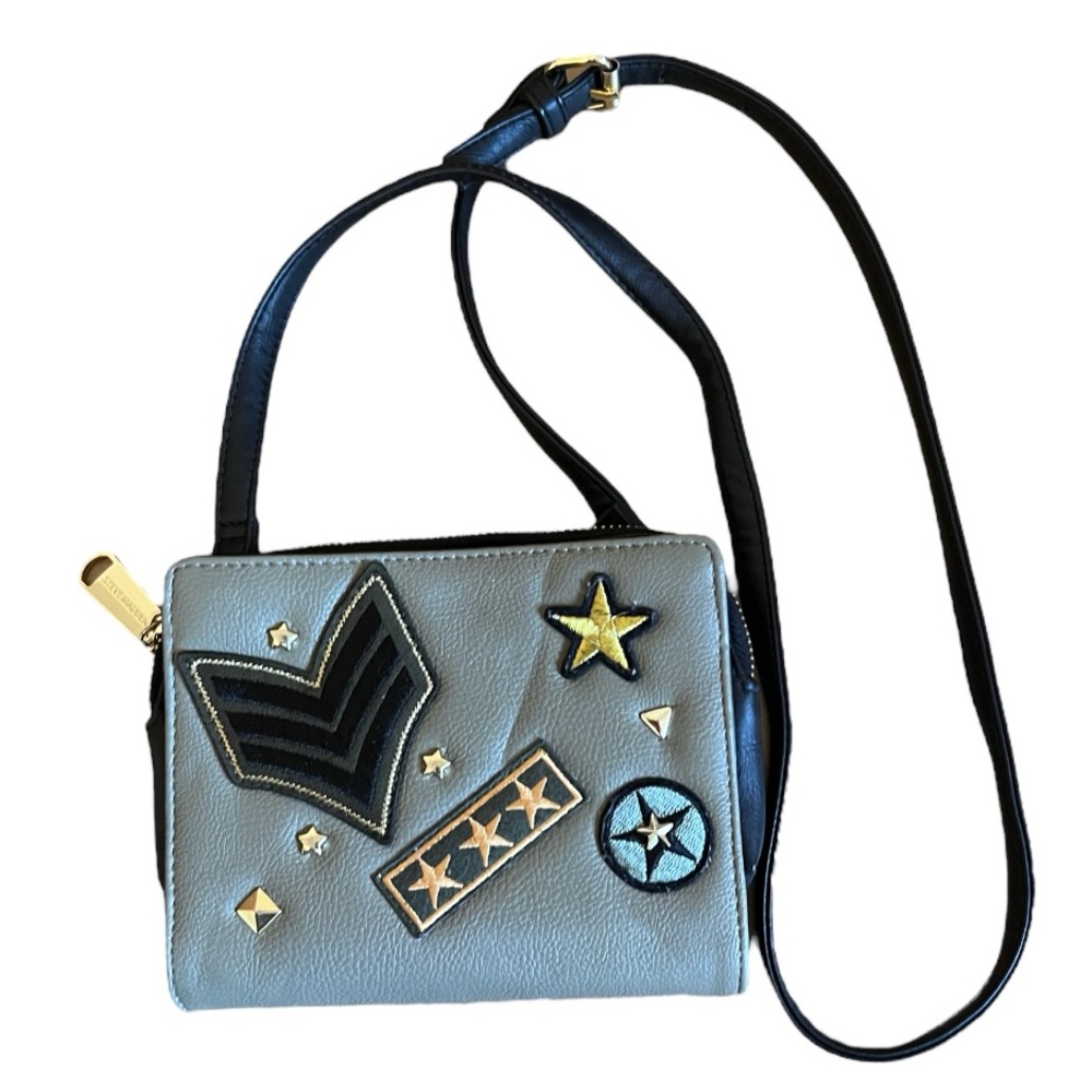 Steve Madden Olive Green & Black Crossbody Shoulder Bag